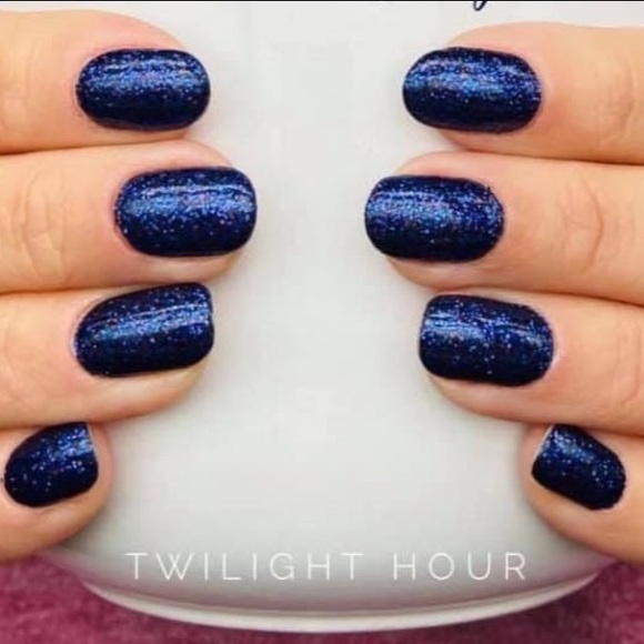 *Retired* Color Street: Twilight Hour | Dark Blue Glitter Sparkle Winter Fall - Picture 9 of 15